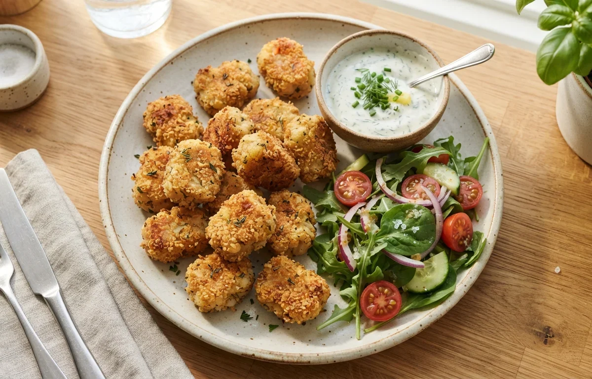 Vegetarian Crispy White Bean & Potato Nuggets