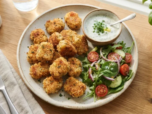Vegetarian Crispy White Bean & Potato Nuggets