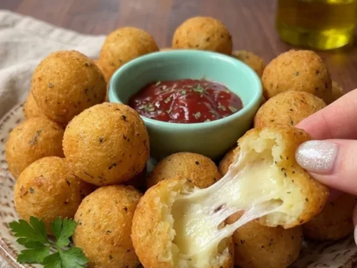 Crispy Cheesy Garlic Potato Bites