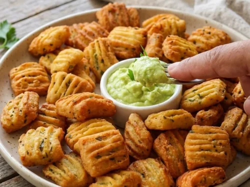 Crispy Fried Chickpea & Cheese Bites