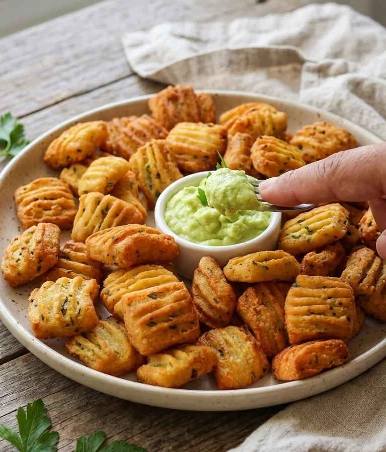 Crispy Fried Chickpea & Cheese Bites