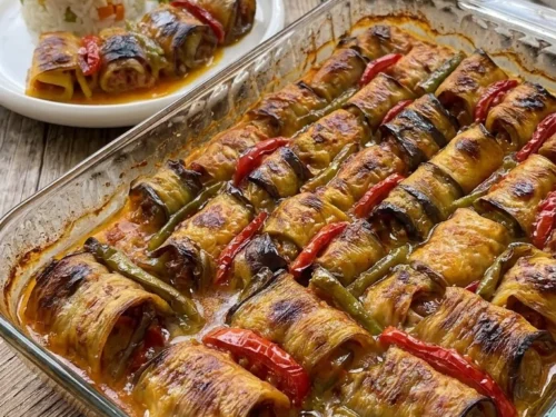 Turkish Stuffed Eggplant Rolls (Patlıcan Rulo Kebabı)