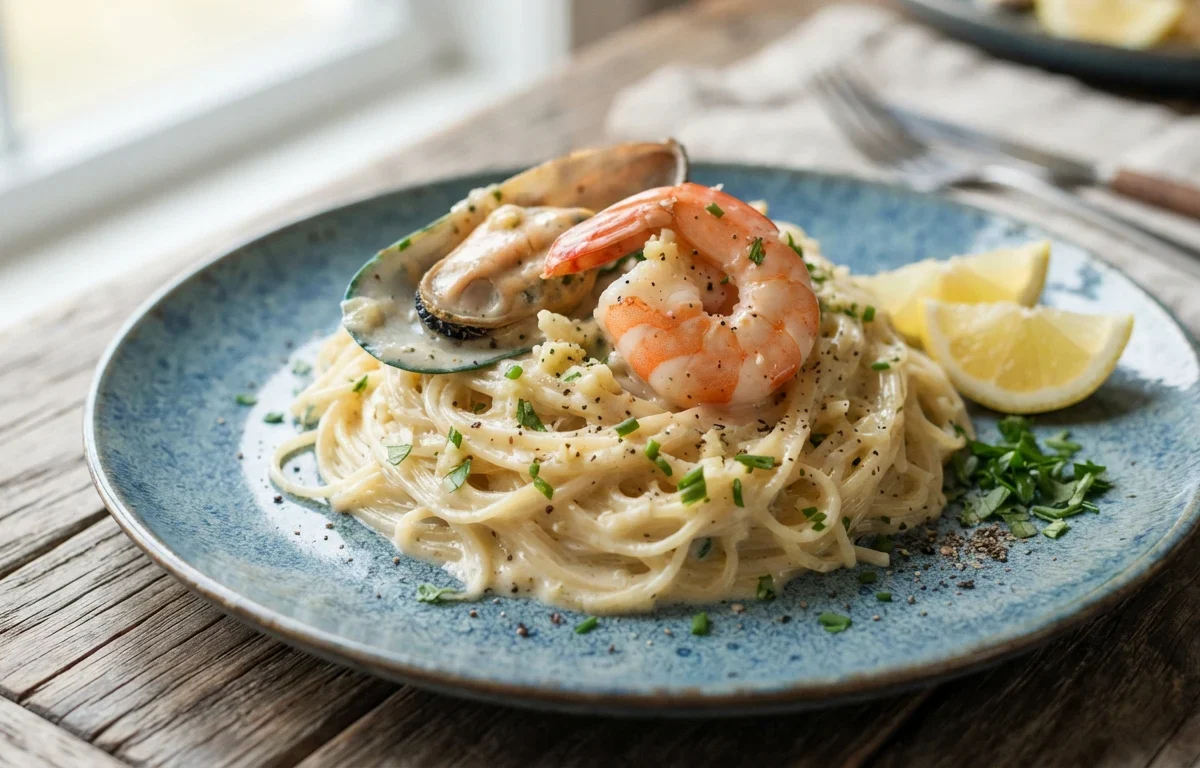 Creamy Garlic Shellfish Vermicelli