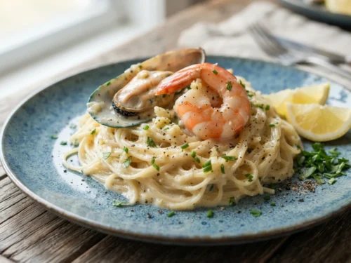Creamy Garlic Shellfish Vermicelli