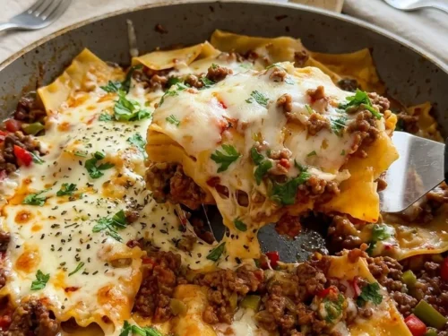 One-Skillet Beef Lasagna
