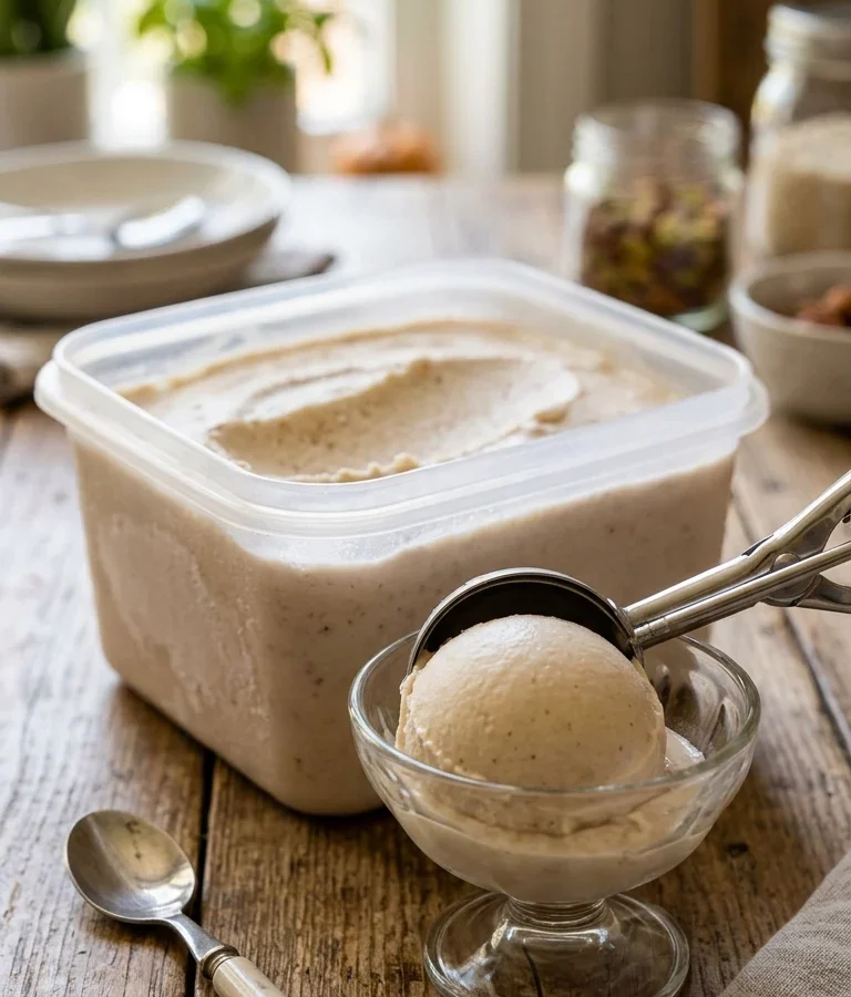 Creamy Banana and Dry Fruit Ice Cream
