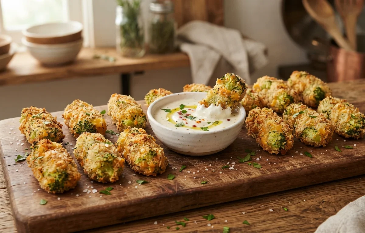 Crispy Broccoli Cheddar Dunkers