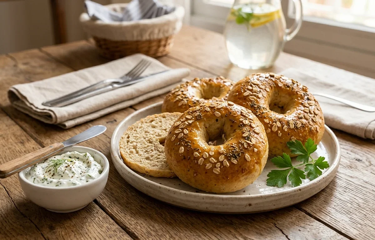 Easy High-Protein Oat & Yogurt Bagels
