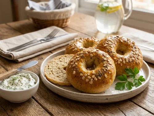 Easy High-Protein Oat & Yogurt Bagels