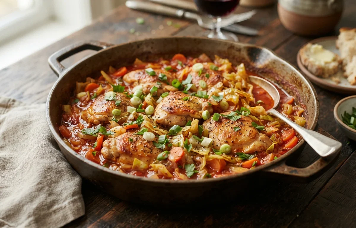 One-Pan Chicken and Cabbage Skillet Recipe