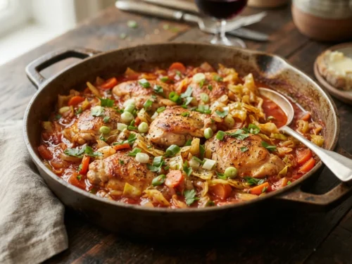 One-Pan Chicken and Cabbage Skillet Recipe