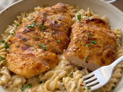 One Pot Garlic Parmesan Chicken Pasta