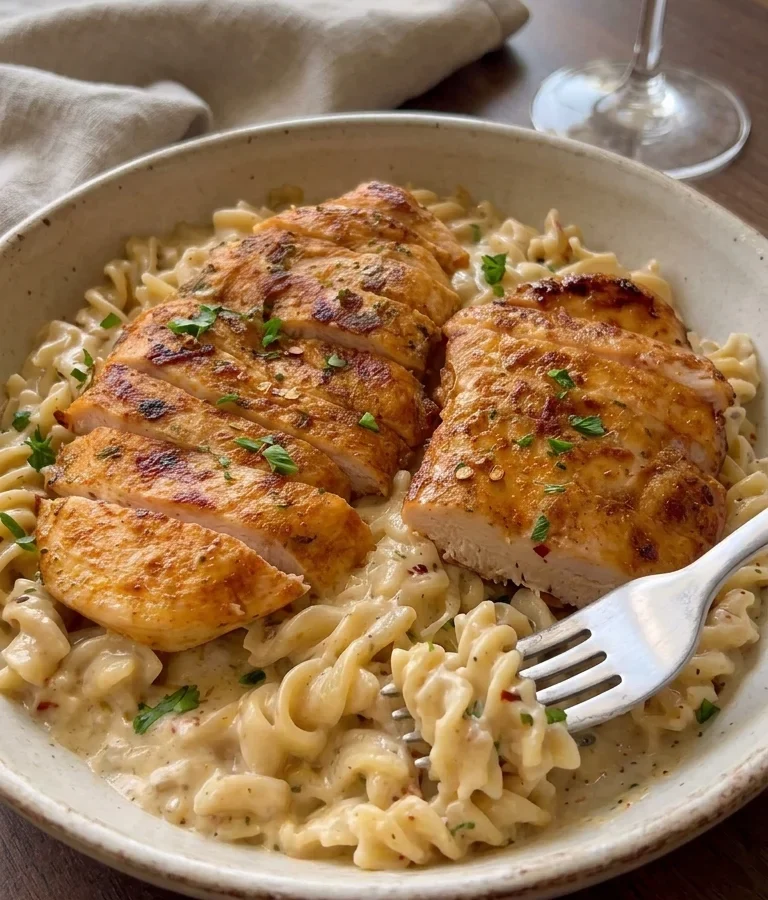 One Pot Garlic Parmesan Chicken Pasta