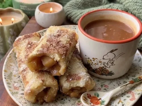 Cinnamon Sugar Apple Pie Stuffed French Toast Roll-Ups