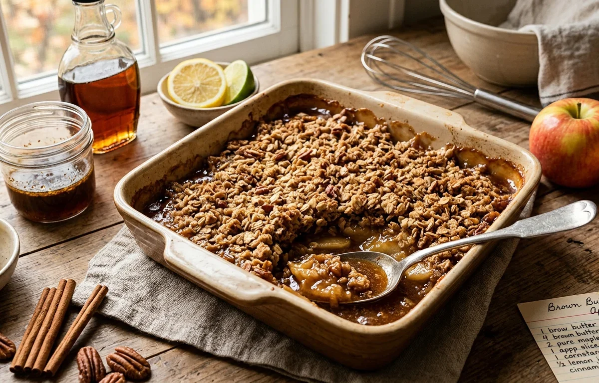 Maple Brown Butter Apple Crisp