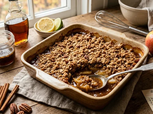 Maple Brown Butter Apple Crisp
