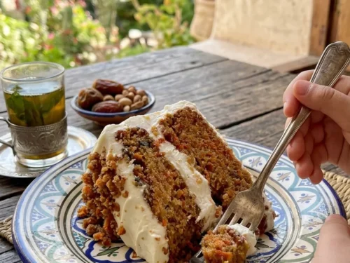Moist Eggless and Dairy-Free Carrot Cake