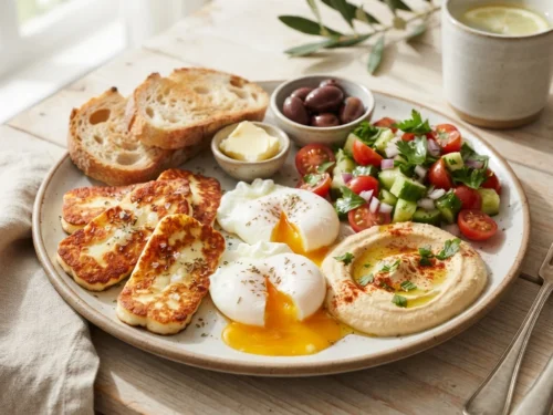 Protein-Packed Mediterranean Breakfast Plate