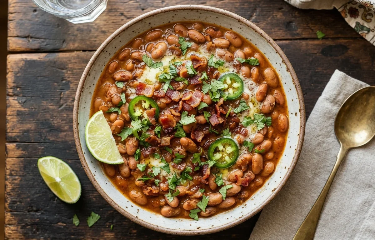 Smoky Garlic Butter Pinto Beans