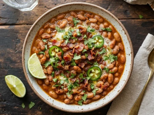 Smoky Garlic Butter Pinto Beans