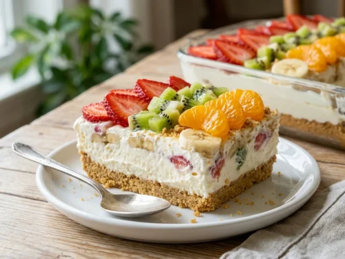 Summer Fruit and Custard Dessert