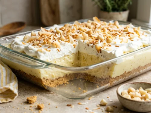 Layered Macadamia Pineapple Dream Dessert