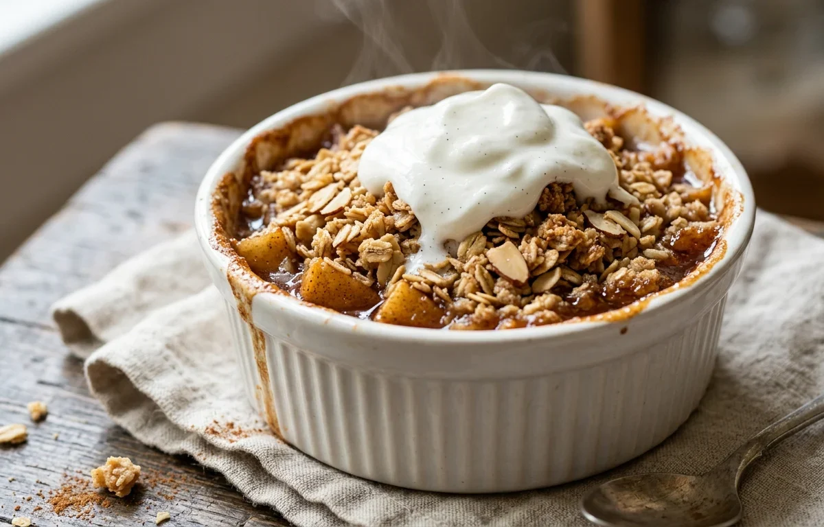 Air Fryer Crispy Cinnamon Apple Crisp Bowls
