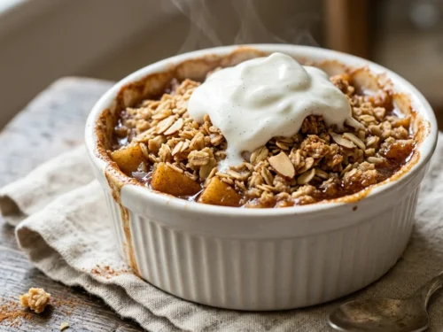 Air Fryer Crispy Cinnamon Apple Crisp Bowls